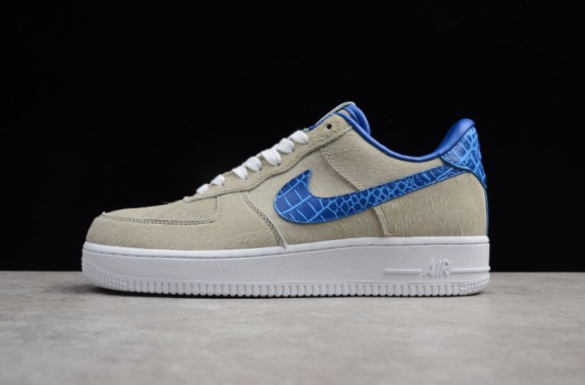 Women's Nike Air Force 1 07 Prm Yotd 18 Beige Royal AO8111-100 Running Shoes