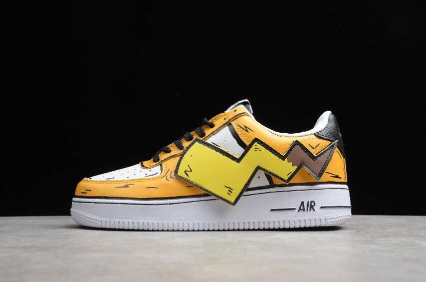 Men's Nike Air Force 1 07 SE Yellow White AO9822-100 Running Shoes