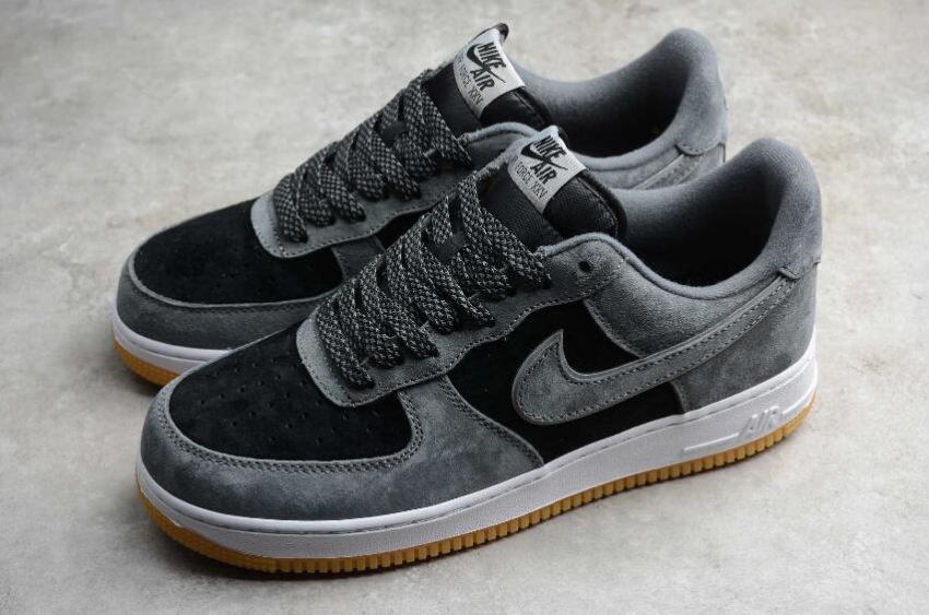 Men's Nike Air Force 1 07 Gray Black Gray AQ8741-901 Running Shoes