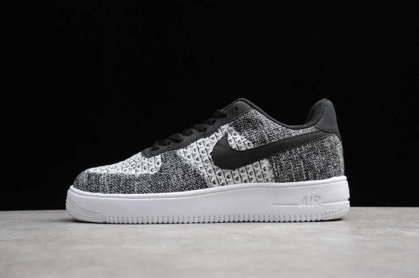 Women's Nike Air Force 1 Flyknit 2.0 Black Purple Platinum AV3042-001 Running Shoes