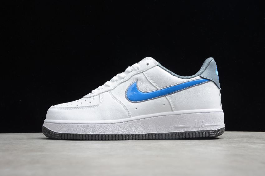 Men's Nike Air Force 1 07 White Grey Blue AV6252-101 Running Shoes