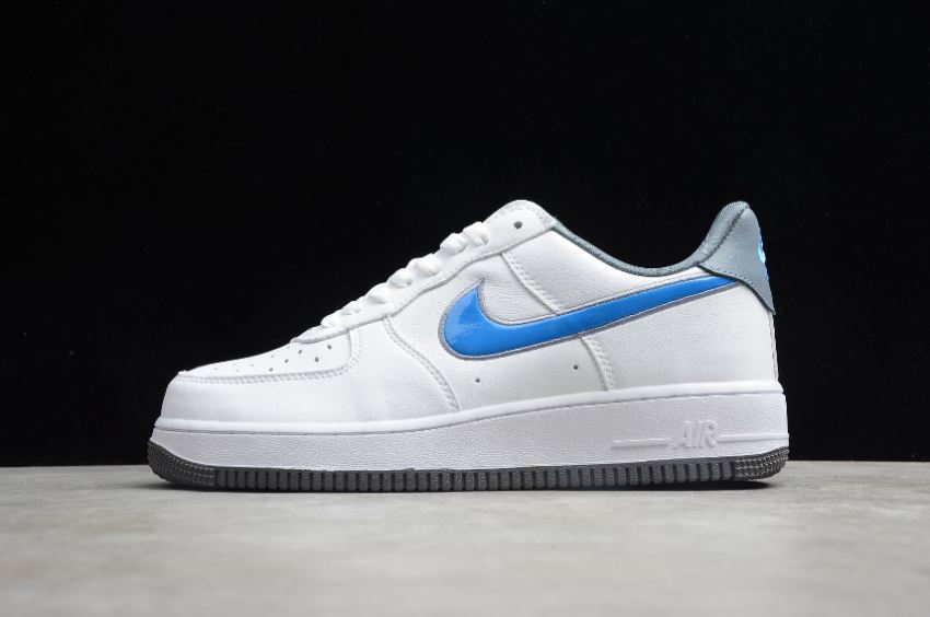 Men's Nike Air Force 1 07 White Grey Blue AV6252-101 Running Shoes