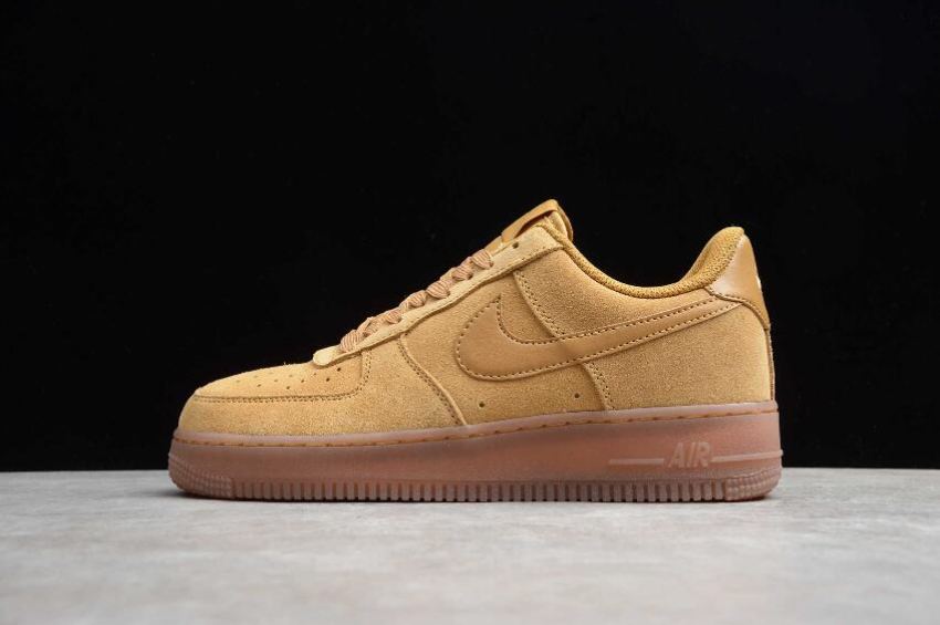 Men's Nike Air Force 1 Wheat Gum Light Brown BQ5485-700 Running Shoes