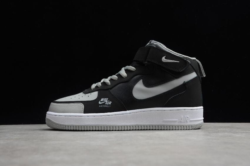 Men's Nike Air Force 1 Utility Black Medium Grey Black White BQ6819-008 Running Shoes