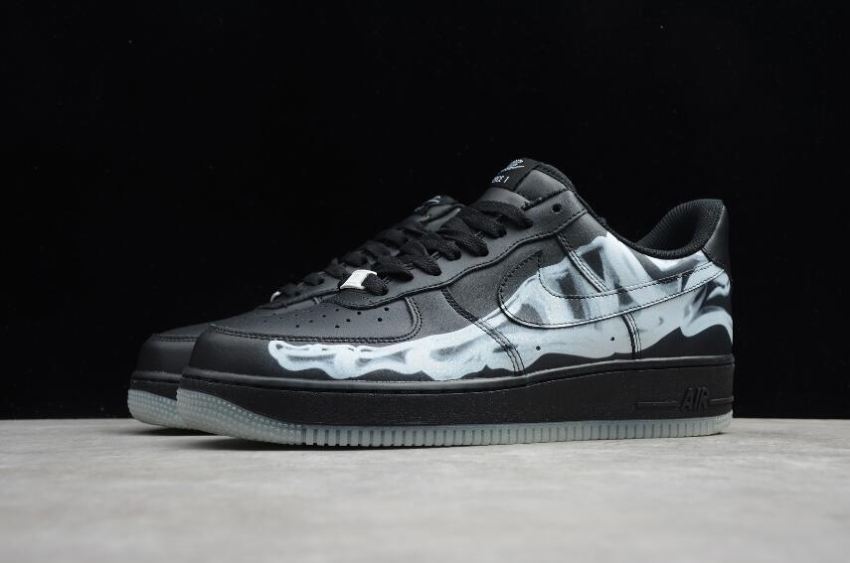 Men's Nike Air Force 1 07 Skeleton QS Black BQ7541-001 Running Shoes