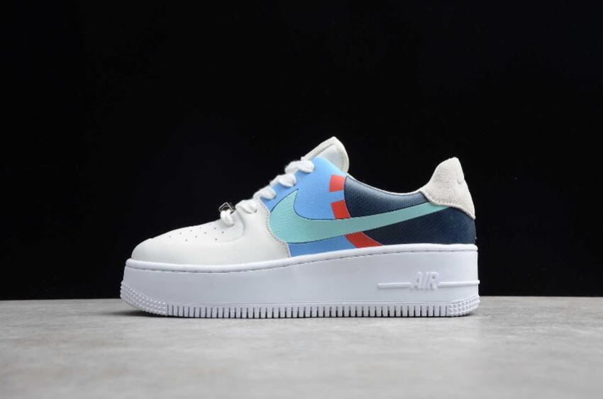 Men's Nike Air Force 1 Sage Low LX Platinum Tint Light Aqua BV1976-002 Running Shoes