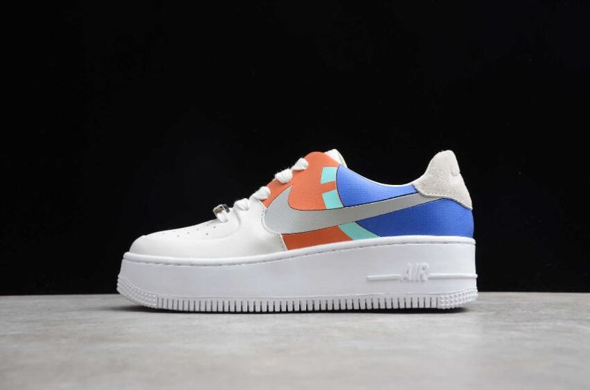 Women's Nike Air Force 1 Sage Low LX Rice White Gray Blue BV1976-006 Running Shoes