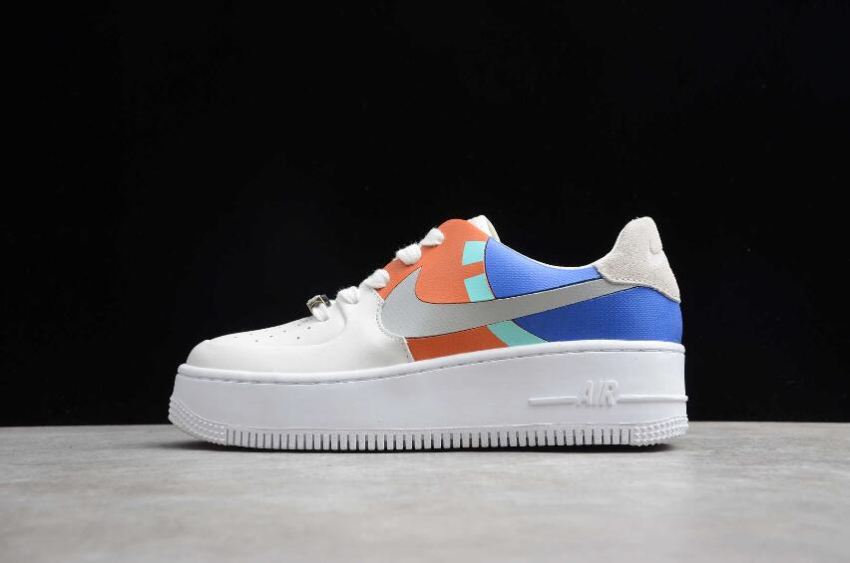 Men's Nike Air Force 1 Sage Low LX Rice White Gray Blue BV1976-006 Running Shoes