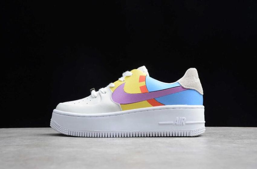 Women's Nike Air Force 1 Sage Low LX Rice White Purple Blue BV1976-009 Running Shoes