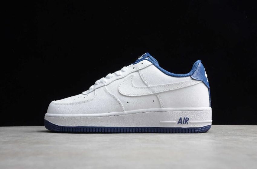 Women's Nike Air Force 1 07 White Royal Blue CD0884-102 Running Shoes