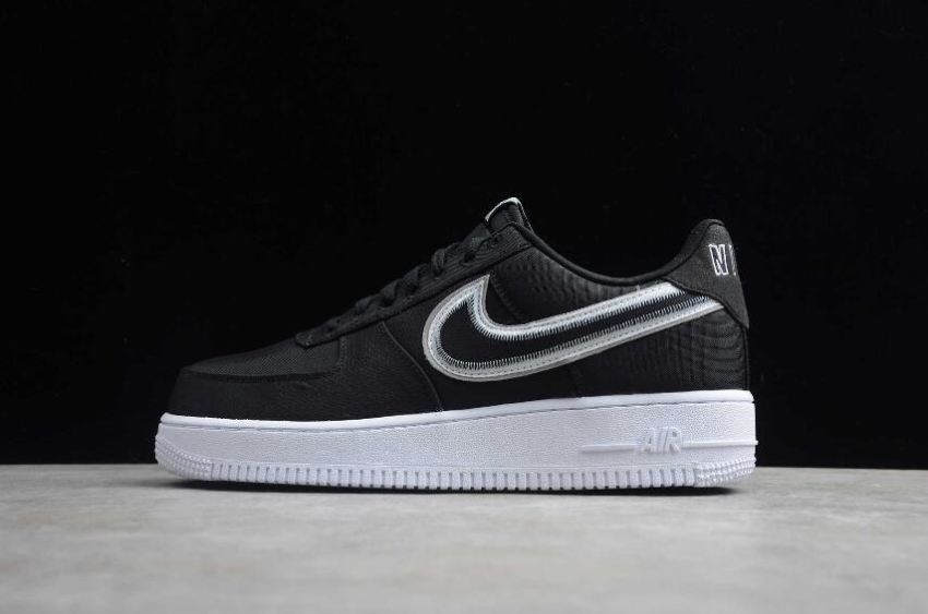 Women's Nike Air Force 1 07 Black White Wolf Grey CD0886-001 Running Shoes