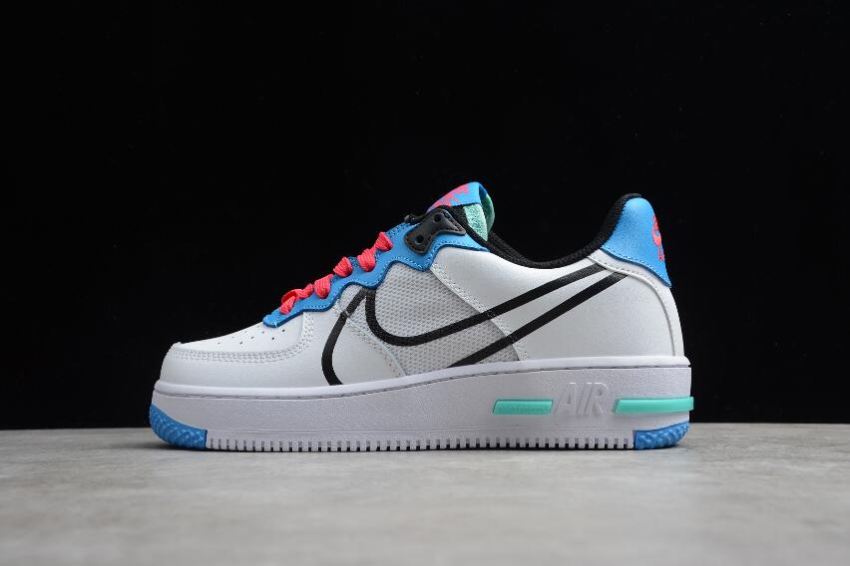 Women's Nike Air Force 1 React White Sky Blue CD4366-003 Running Shoes