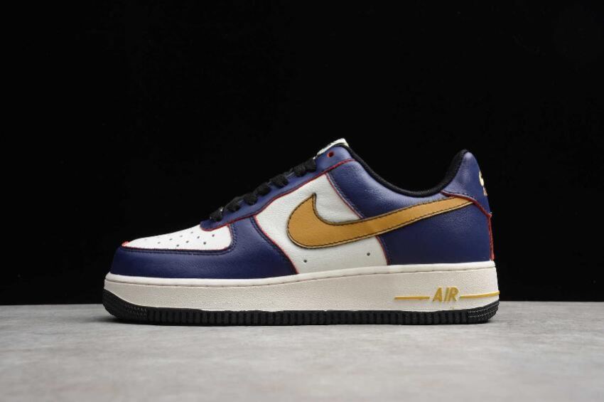 Men's Nike Air Force 1 07 Purple Gold White CD6578-507 Running Shoes
