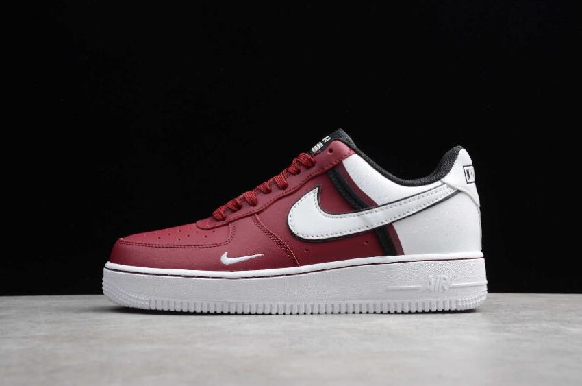 Men's Nike Air Force 1 Wine Red White Black CI0061-600 Running Shoes