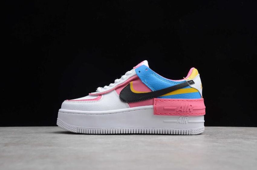 Men's Nike Air Force 1 Shadow White Peach Black CI0919-021 Running Shoes