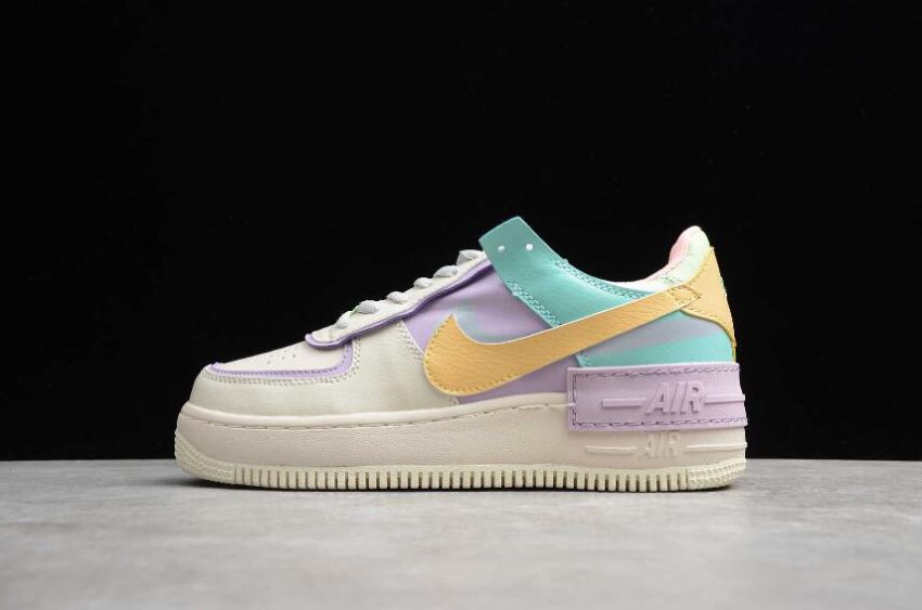 Men's Nike Air Force 1 Shadow Pink Purple Joining Together CI0919-101 Running Shoes