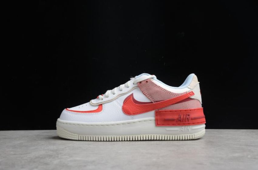 Men's Nike Air Force 1 Shadow CI0919-108 Summit White University Red Outlet Running Shoes