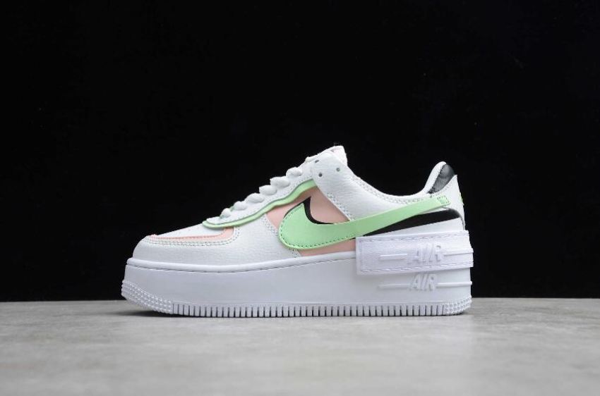 Men's Nike Air Force 1 Shadow White Pink Green CI0919-130 Running Shoes