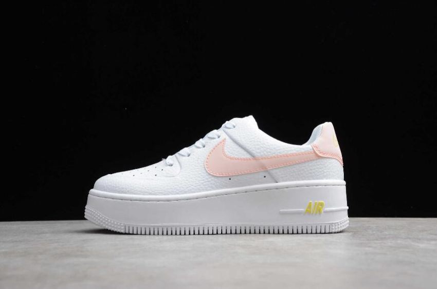 Women's Nike Air Force 1 Sage Low White Pink CI9094-100 Running Shoes