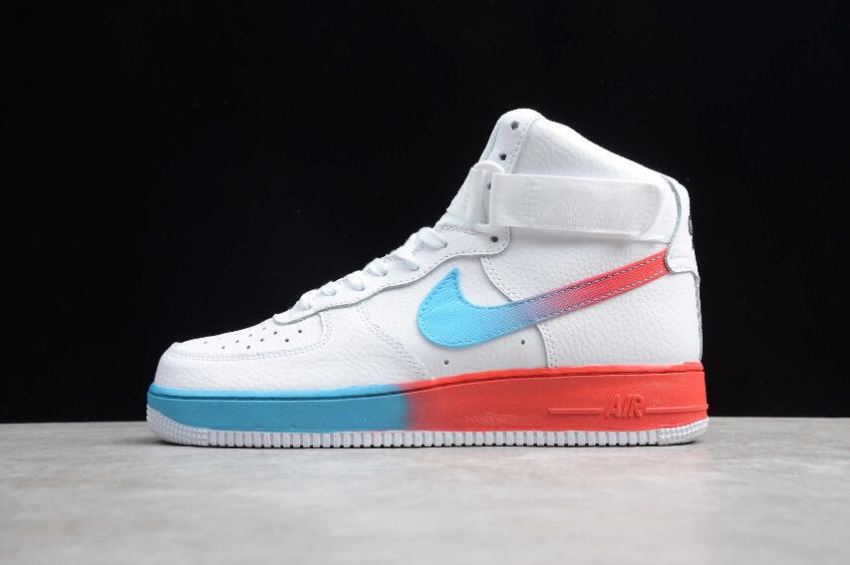 Men's Nike Air Force 1 07 PRM 2 Neon Seoul White Blue Red CJ0525-100 Running Shoes