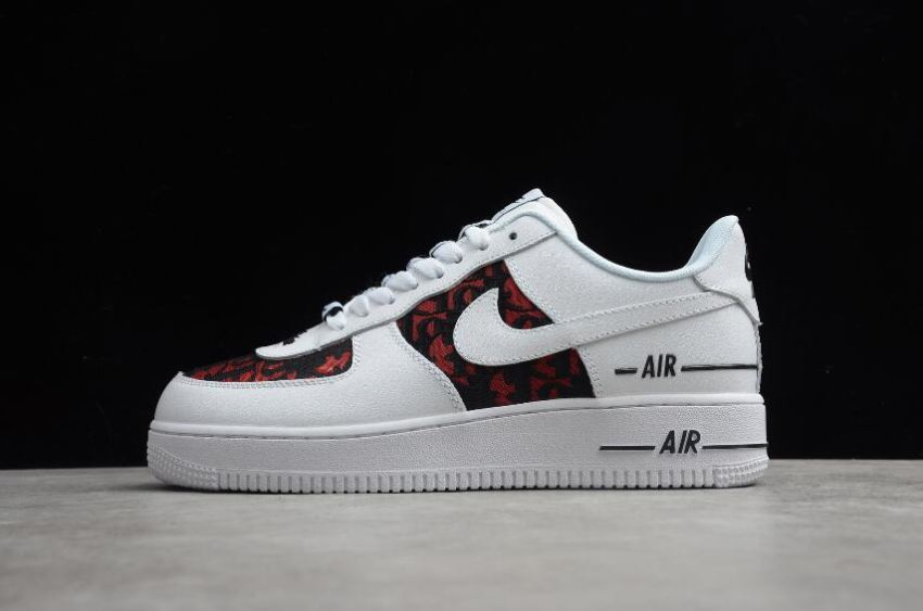 Women's Nike Air Force 1 07 White Black Red CJ1379-1002 Running Shoes