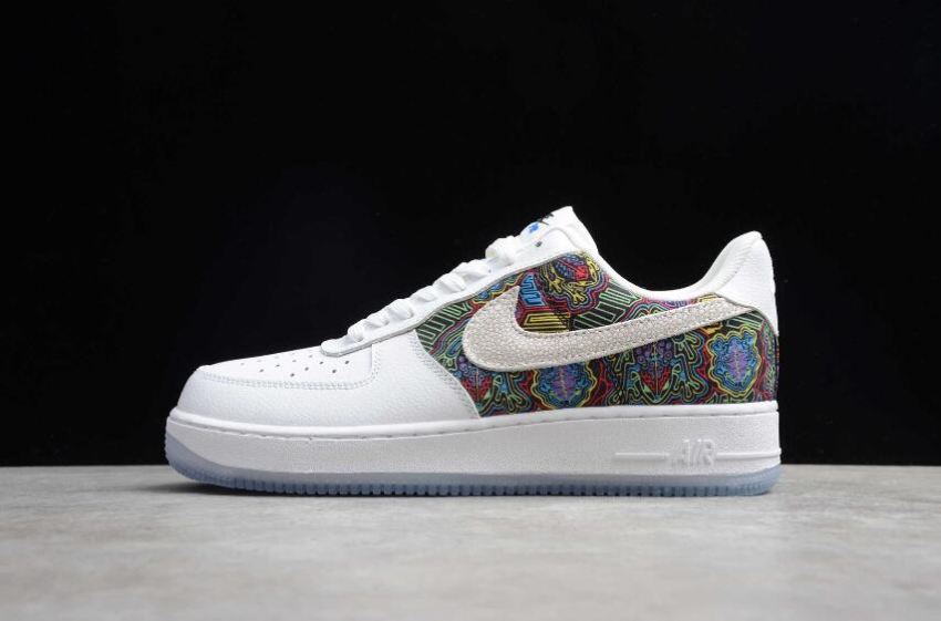 Men's Nike Air Force 1 07 White Graffiti CJ1602-100 Running Shoes