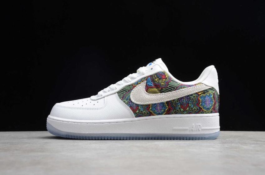 Women's Nike Air Force 1 07 White Graffiti CJ1602-100 Running Shoes