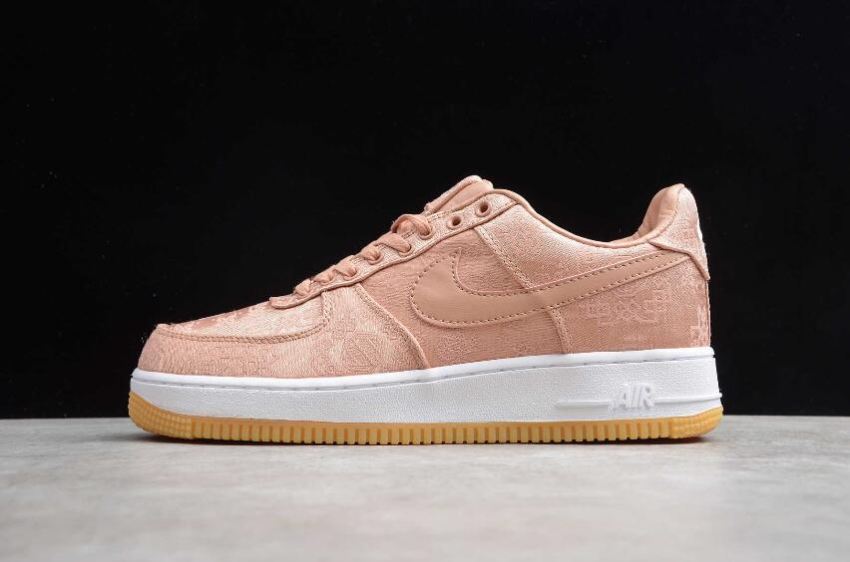 Women's Nike Air Force 1 PRM x Clot Rose Gold White CJ5290-600 Running Shoes