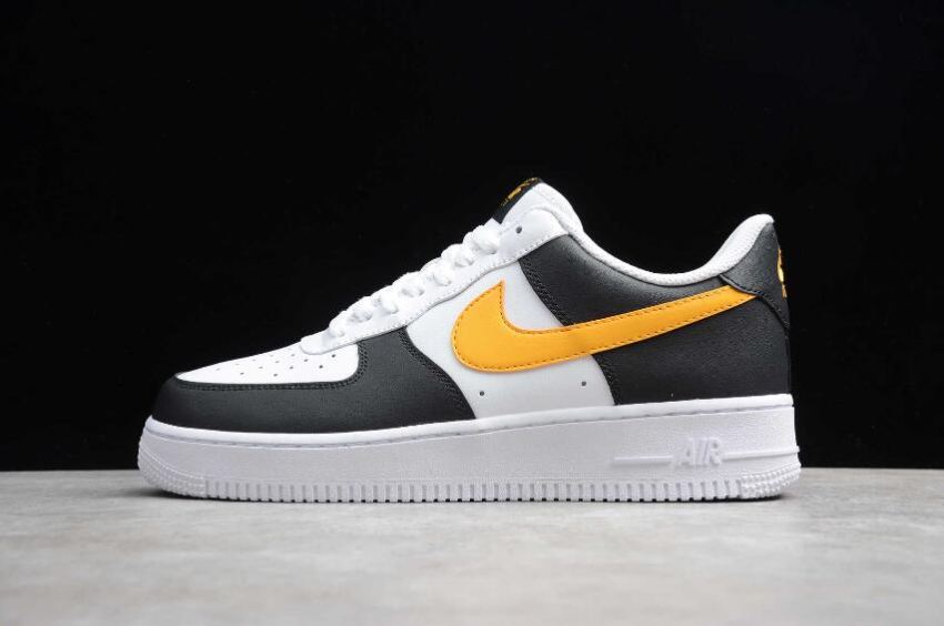 Men's Nike Air Force 1 07 RS Black University Gold White CK0806-001 Running Shoes