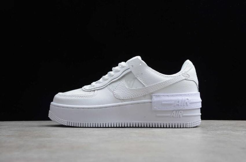 Men's Nike Air Force 1 Shadow Triple White CK3172-110 Running Shoes