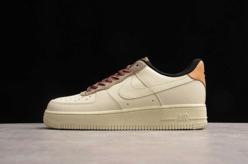 Men's Nike Air Force 1 07 Fossil Wheat Shmmer CK4363-200 Running Shoes