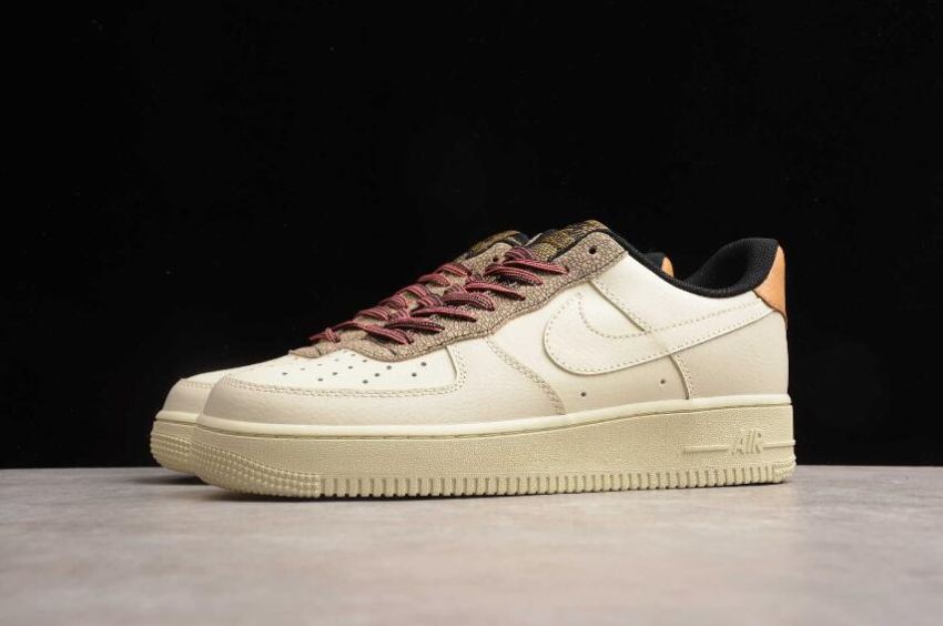 Men's Nike Air Force 1 07 Fossil Wheat Shmmer CK4363-200 Running Shoes