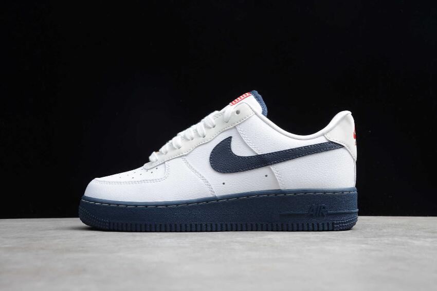 Women's Nike Air Force 1 07 White Obsidian Sport Red CK5718-100 Running Shoes
