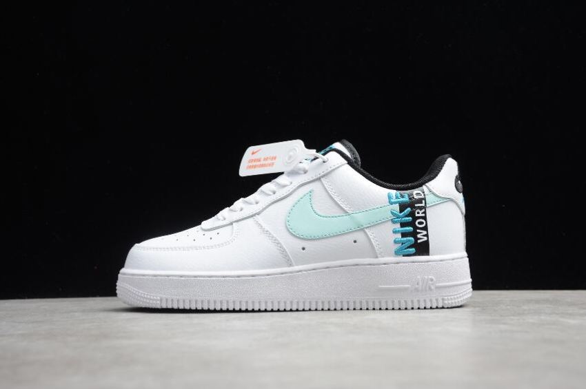 Women's Nike Air Force 1 07 Worldwide White Ice Blue CK6924-100 Running Shoes