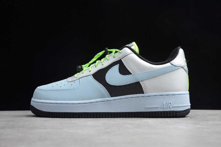 Men's Nike Air Force 1 Low Celestine Blue Metallic Silver CN0176-400 Running Shoes