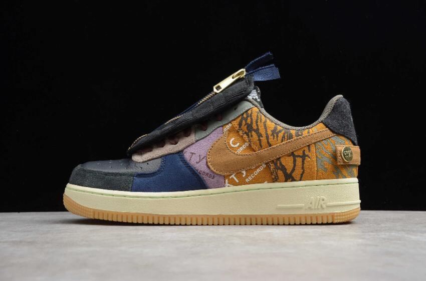 Travis Scott X Men's Nike Air Force 1 Low Zipper Cactus Jack CN2405-900 Running Shoes