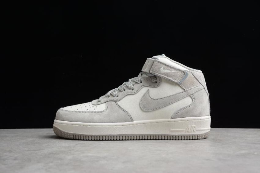 Men's Nike Air Force 1 07 Mid CQ3866-015 Beige IN Grey Shoes Running Shoes