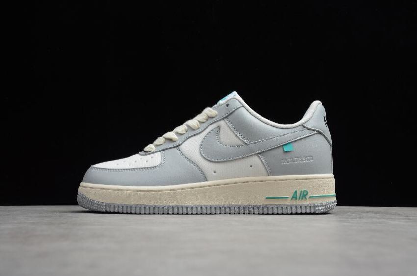 Women's Nike Air Force 1 07 SU19 White Grey Blue CT1989-104 Running Shoes