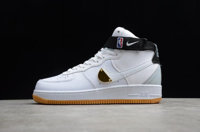 Women's Nike Air Force 1 High 07 NBA White Pure Platinum Black CT2306-100 Running Shoes