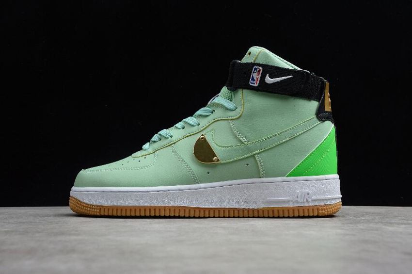 Women's Nike Air Force 1 High 07 NBA Green Gum Enamel Green CT2306-300 Running Shoes