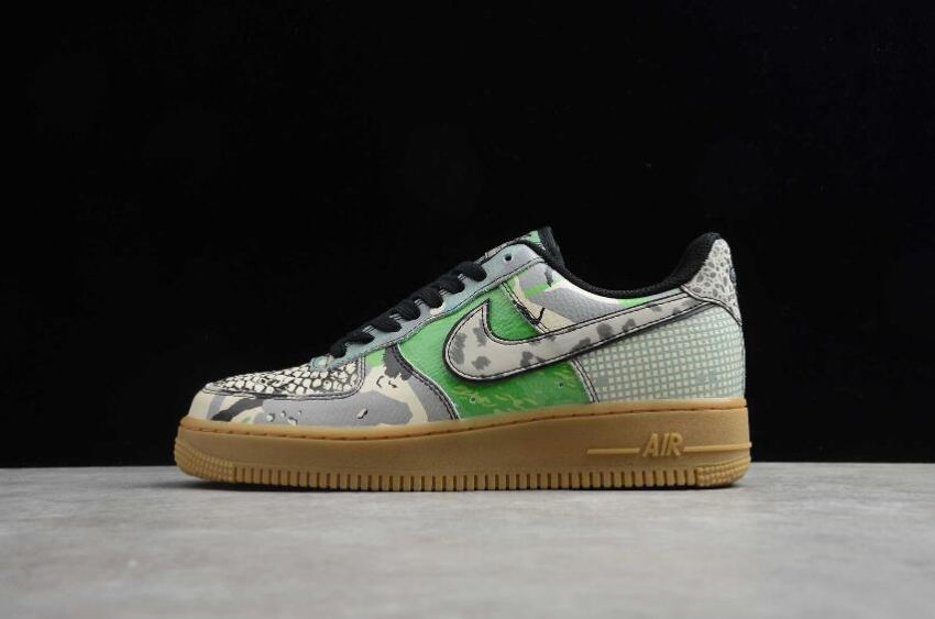 Men's Nike Air Force 1 07 QS Black Green Spark CT8441-002 Running Shoes