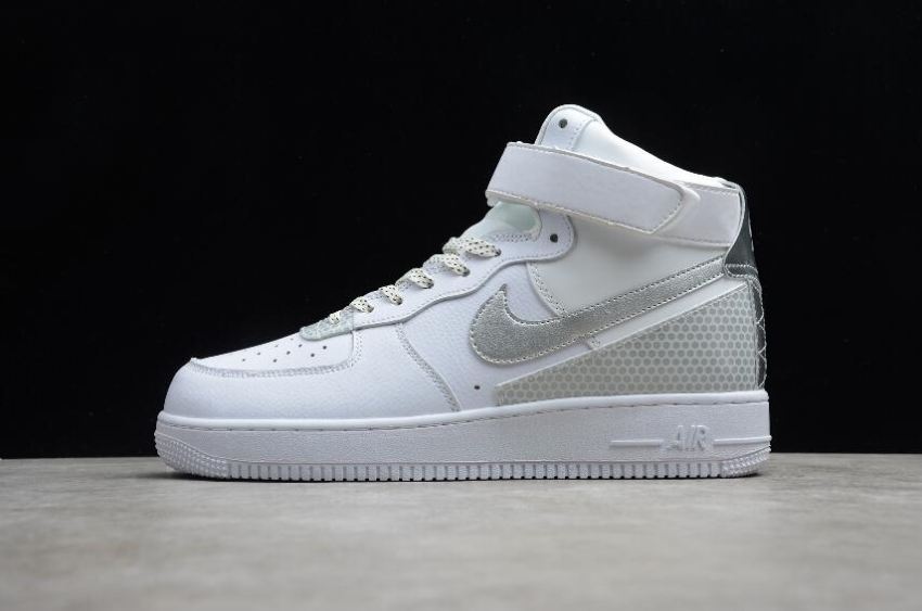 Women's Nike Air Force 1 High 07 3M Summit White Metallic Silver CU4159-100 Shoes Running Shoes