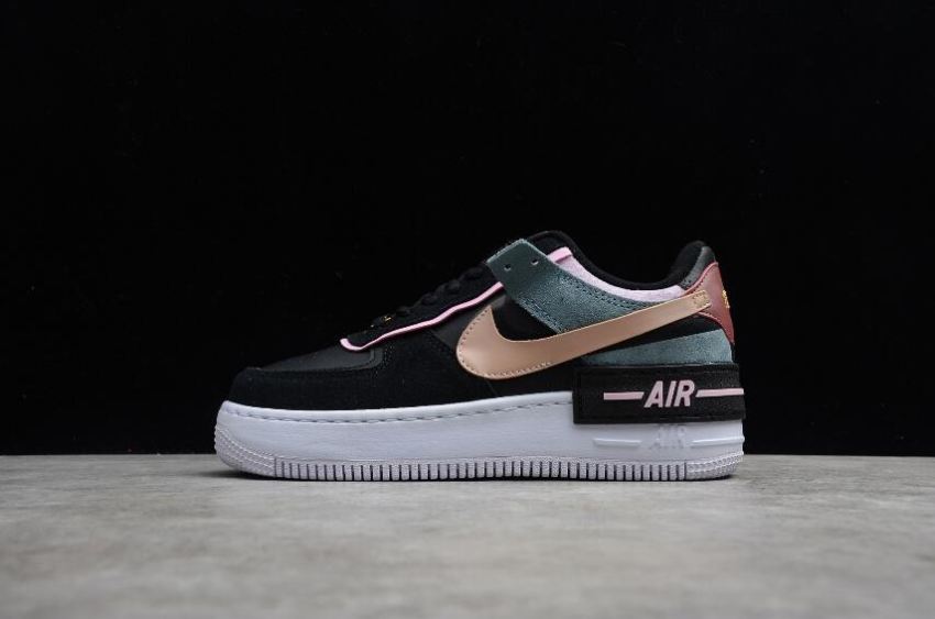 Women's Nike Air Force 1 Shadow RTL Black Metallic Red Bronze CU5315-001 Running Shoes