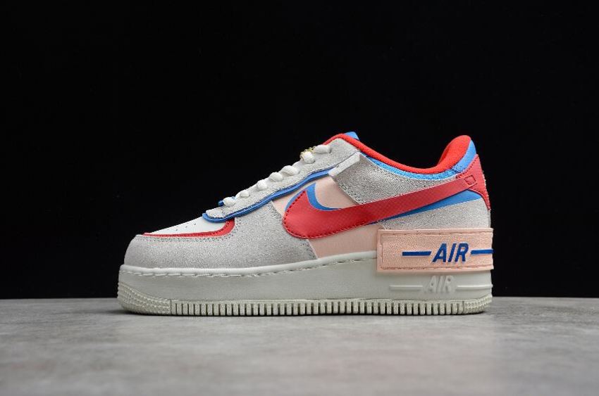 Men's Nike Air Force 1 Shadow Sail University Red Photo Blue CU8591-100 Running Shoes