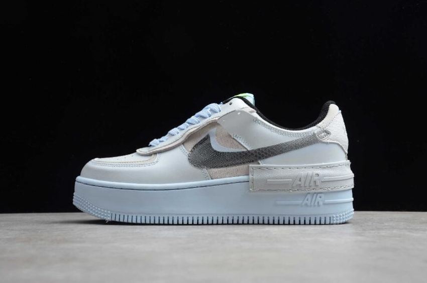 Men's Nike Air Force 1 Shadow Pure Platinum Smoke Grey CV3027-001 Running Shoes