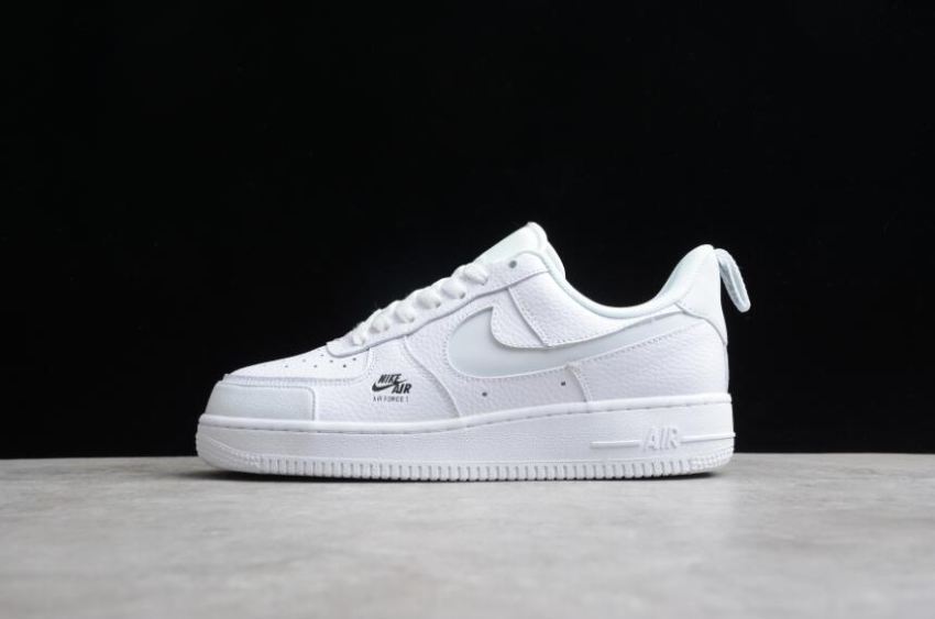 Men's Nike Air Force 1 Lv8 Utility CV3039-100 White Grey Fog Black Outlet Running Shoes