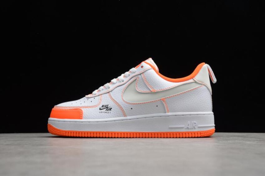 Men's Nike Air Force 1 LV8 Utility White Orange CV3039-103 Running Shoes