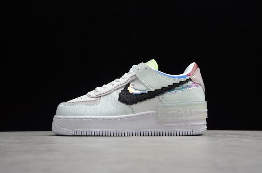 Women's Nike Air Force 1 Shadow SE Barely Green Black White CV8480-300 Running Shoes