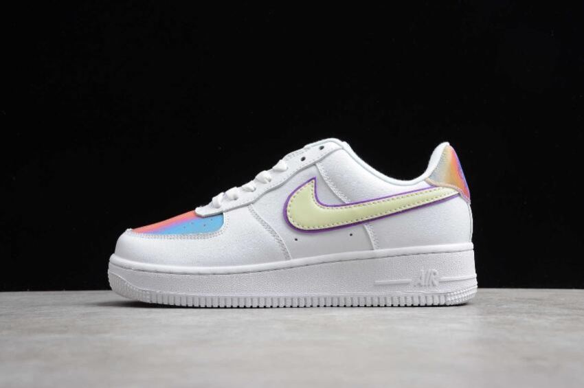 Women's Nike Air Force 1 07 Low Iridescent 2020 White CW0367-100 Running Shoes
