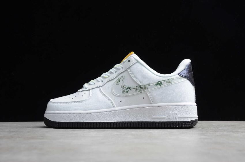 Women's Nike Air Force 1 07 White Black Purple CW5859-100 Running Shoes